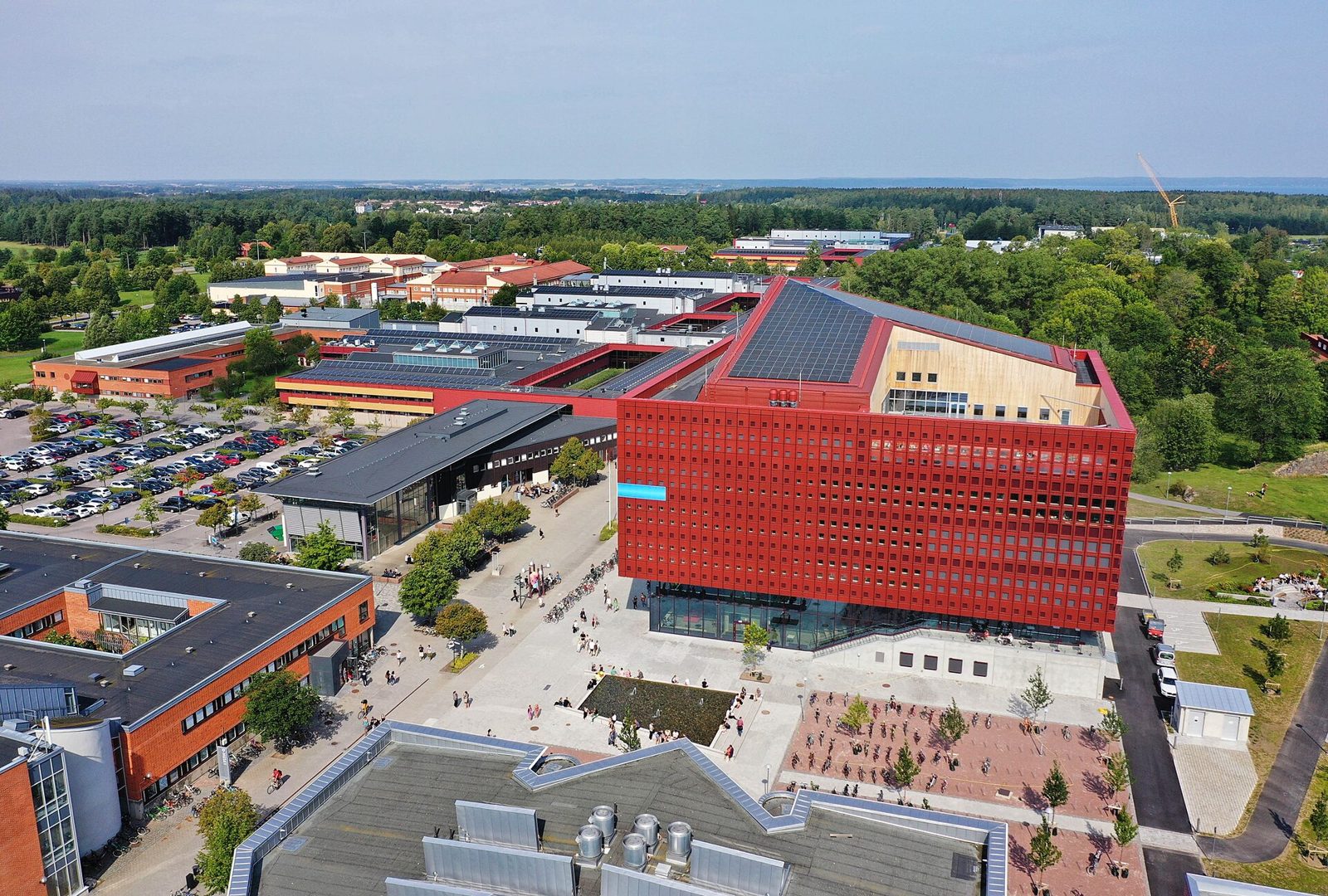 Aerial view of Campus Valla at Linköping University